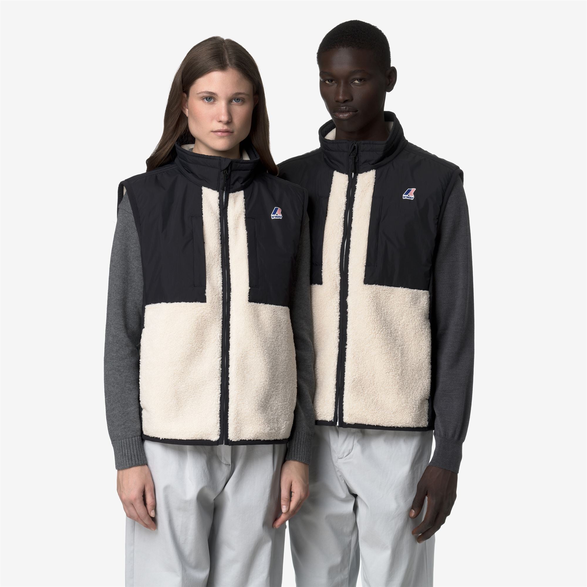 VITAL 4.0 ORSETTO - Fleece - Vest - Unisex - BLACK PURE-ECRU
