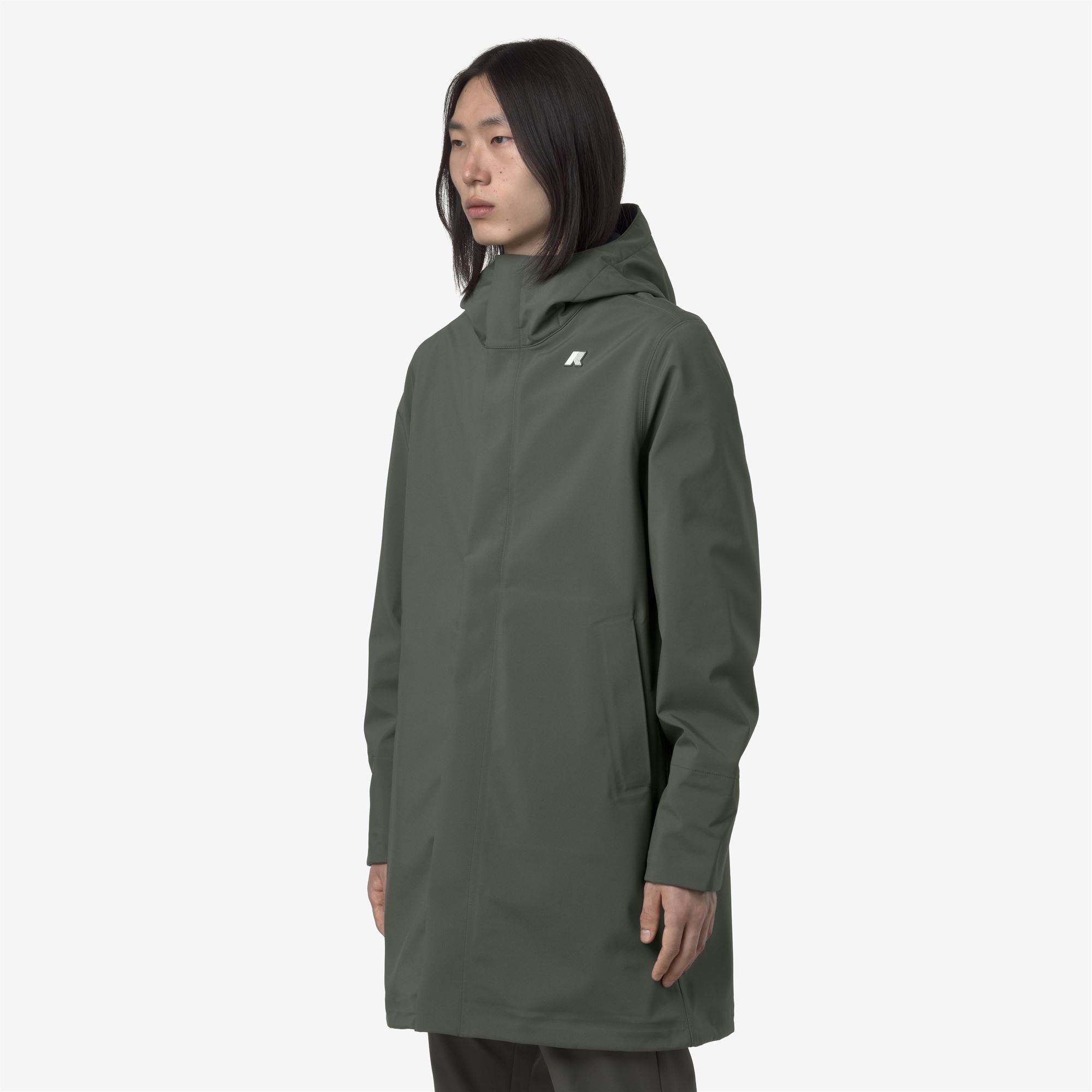 THOMAS BONDED - Jackets - Long - Man - GREEN BLACKISH-BLUE DEPTH